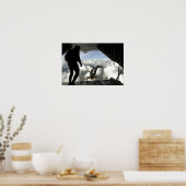 Parareskuemen springen aus der Rückseite einer C-1 Poster (Küche)