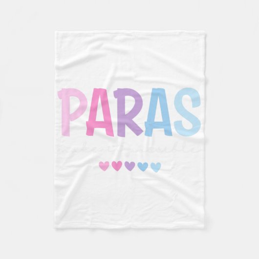 Paras machen es möglich Heart Para Paraprofessiona Fleecedecke (Vorderseite)