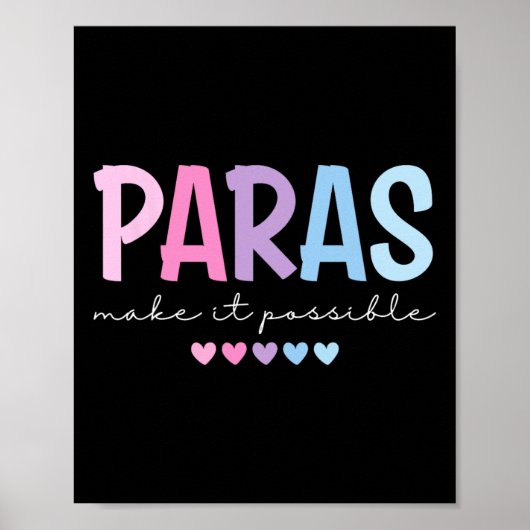 Paras machen es möglich Heart Para Paraprofessiona Poster (Vorne)