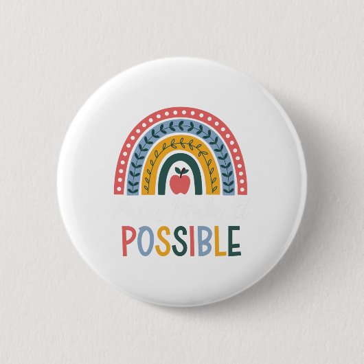 Paras machen es möglich Regenbogen Para Sped Lehre Button (Vorderseite)