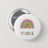Paras machen es möglich Regenbogen Para Sped Lehre Button (Vorne & Hinten)