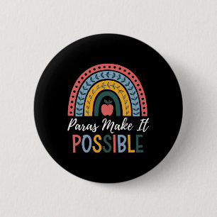 Paras machen es möglich Regenbogen-Para-Sped-Lehre Button