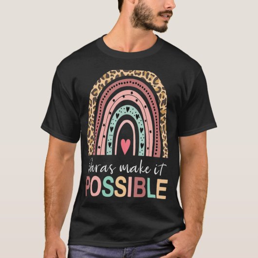 Paras machen es möglich, Regenbogen Paraprofession T-Shirt (Vorderseite)