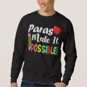Paras Make It Possible Apple And Pencil Back To Sc Sweatshirt (Vorderseite)