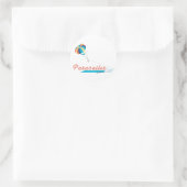 Parasailer Runder Aufkleber (Tasche)