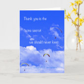 Parasailing 2 mit Gedicht: Kein Geheimnis Karte (Gelbe Blume)