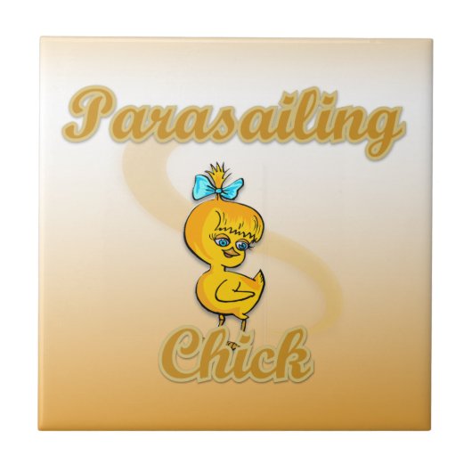Parasailing Chick Fliese (Vorderseite)