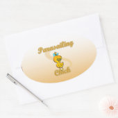 Parasailing Chick Ovaler Aufkleber (Umschlag)