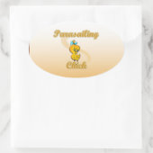 Parasailing Chick Ovaler Aufkleber (Tasche)