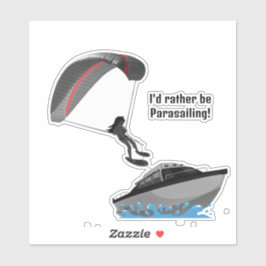 Parasailing-Design für Vinyl-Aufkleber nach Maß Aufkleber