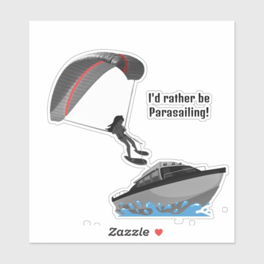 Parasailing-Design für Vinyl-Aufkleber nach Maß Aufkleber (Blatt)