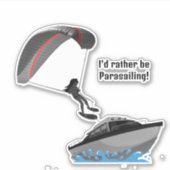 Parasailing-Design für Vinyl-Aufkleber nach Maß Aufkleber (Vorderseite)