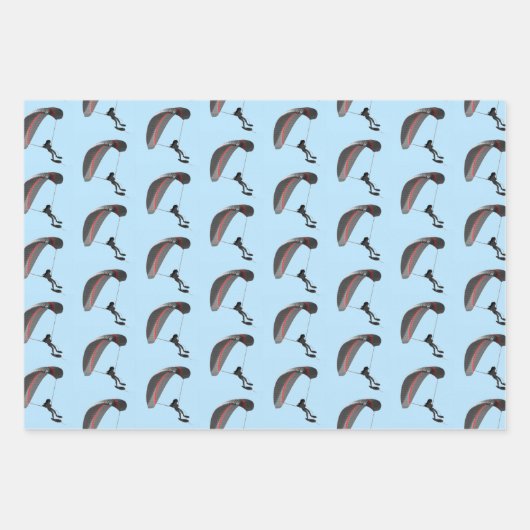 Parasailing Design Wrapping Paper Sheets Geschenkpapier Set (Vorderseite)