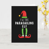Parasailing Elf Weihnachtsmatte Familiengeschenk Karte (Gelbe Blume)
