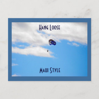 Parasailing in Lahaina, Maui Hawaii Postkarte