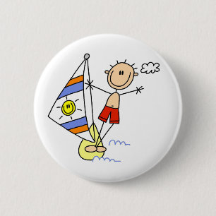 Parasailing-Strichmännchen Button