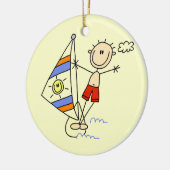 Parasailing Strichmännchen Keramikornament (Links)