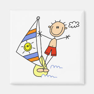 Parasailing Strichmännchen Magnet