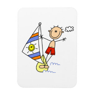 Parasailing Strichmännchen Magnet
