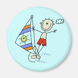 Parasailing Strichmännchen Magnet