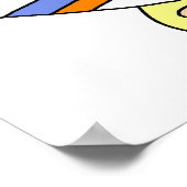 Parasailing Strichmännchen Poster (Ecke)