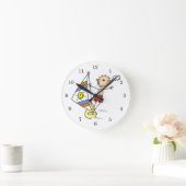 Parasailing-Strichmännchen Runde Wanduhr (Zuhause)