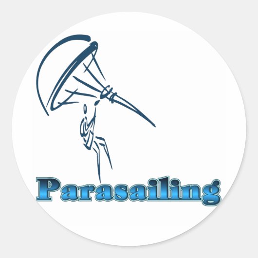 Parasailing T - Shirt und Geschenke. Runder Aufkleber (Vorderseite)
