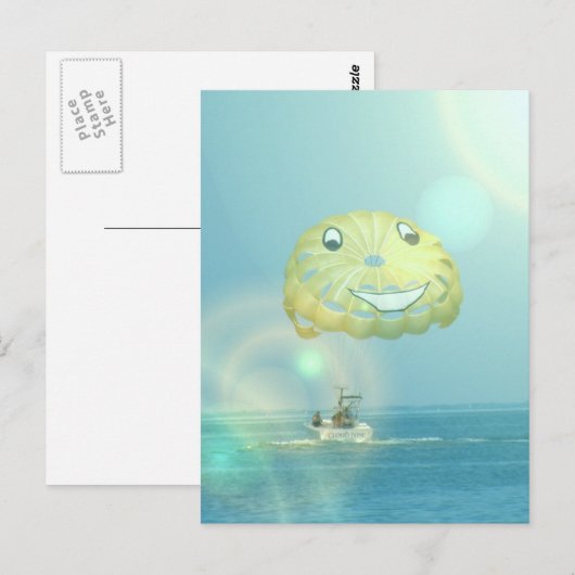 Parasailing von Postkarten (Vorne/Hinten)
