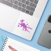 Parasaurolophus Aufkleber (Laptop mit iPhone)