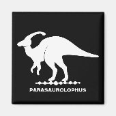 Parasaurolophus Dinosaur Silhouette Magnet (Vorne)