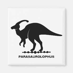 Parasaurolophus-Dinosaur-Silhouette-Magnet Magnet