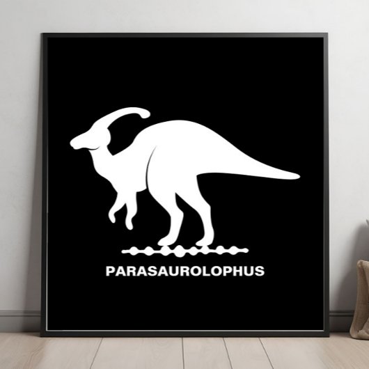 Parasaurolophus Dinosaurer-Silhouette Poster