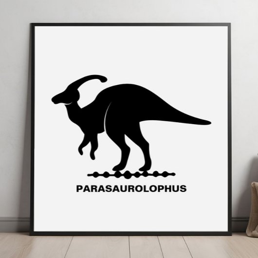 Parasaurolophus Dinosaurer-Silhouette Poster