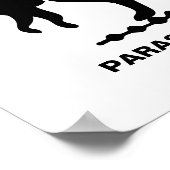 Parasaurolophus Dinosaurer-Silhouette Poster (Ecke)