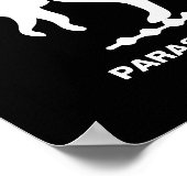 Parasaurolophus Dinosaurer-Silhouette Poster (Ecke)