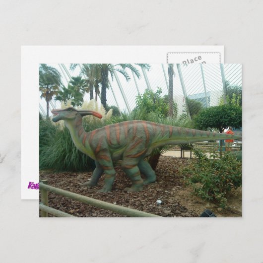 Parasaurolophus Dinosaurier Postkarte (Vorne/Hinten)
