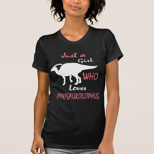 Parasaurolophus Girl-Geschenk T-Shirt (Vorderseite)