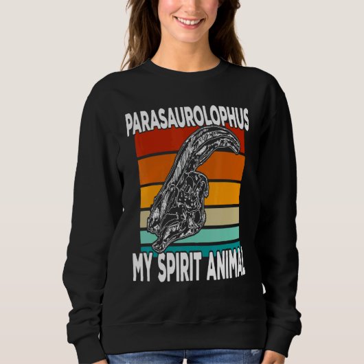 Parasaurolophus Is My Spirit Animal  Kids Sweatshirt (Vorderseite)
