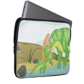 Parasaurolophus Mama und Baby Laptopschutzhülle (Vorne Rechts)