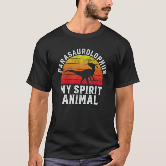 Parasaurolophus My Spirit Animal Dinosaur Retro Pa T-Shirt (Vorderseite)