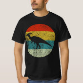 Parasaurolophus retro Vintage Silhouette 70er T-Shirt (Vorderseite)