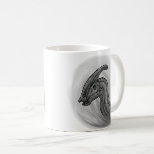 Parasaurolophus Sketch Kaffeetasse (VorderseiteRechts)