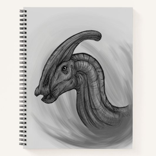 Parasaurolophus Sketch Notizblock (Vorderseite)