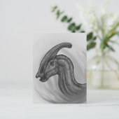 Parasaurolophus Sketch Postkarte (Stehend Vorderseite)