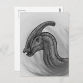 Parasaurolophus Sketch Postkarte (Vorne/Hinten)