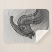 Parasaurolophus Sketch Sherpadecke (Vorderseite (Horizontal))