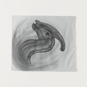 Parasaurolophus Sketch Wandteppich (Vorderseite (Horizontal))