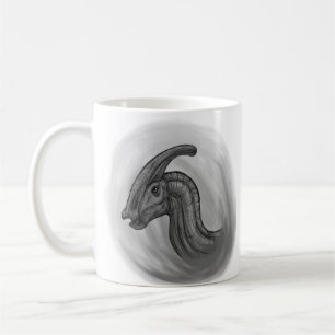 Parasaurolophus-Skizze Kaffeetasse