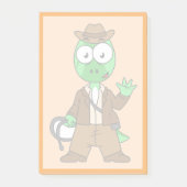 Parasaurolophus, verkleidet als Indiana Jones. Post-it Klebezettel (Vorderseite)