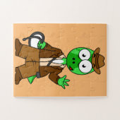 Parasaurolophus, verkleidet als Indiana Jones. Puzzle (Horizontal)